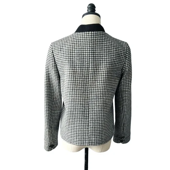 J Crew Wool Houndstooth Bomber JacketXS
